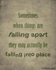 falling apart into place